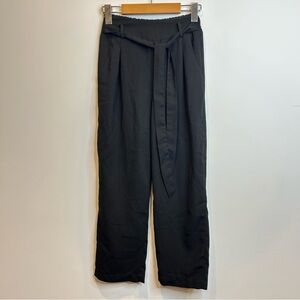 Monk & Lou Tie Waist Paperbag Pants Black